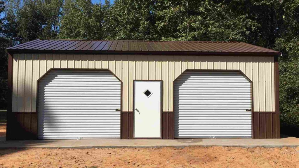 side entry metal garages 
