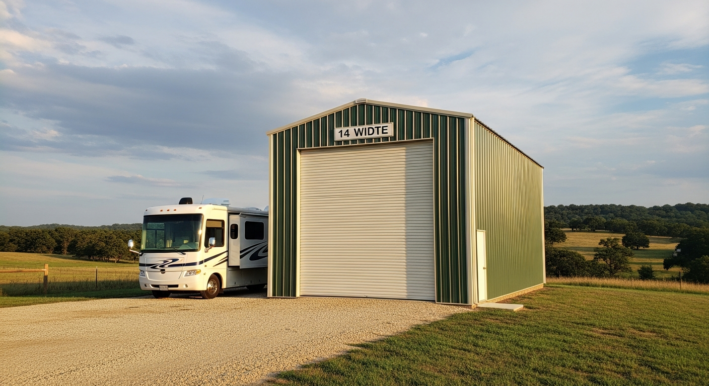 Enclosed RV garage