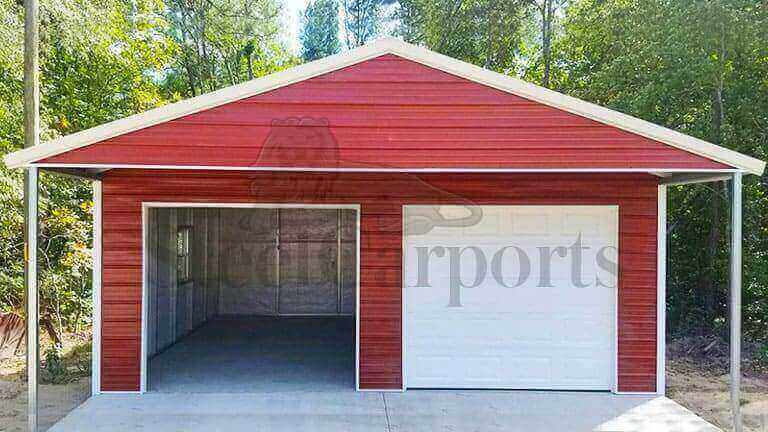 18x36 Metal Garage with Porch