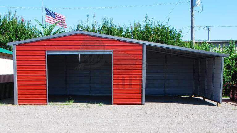 20x20x9 Garage With Lean-to