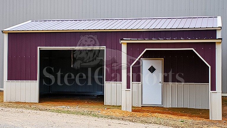 20x30x10 Garage with Lean To