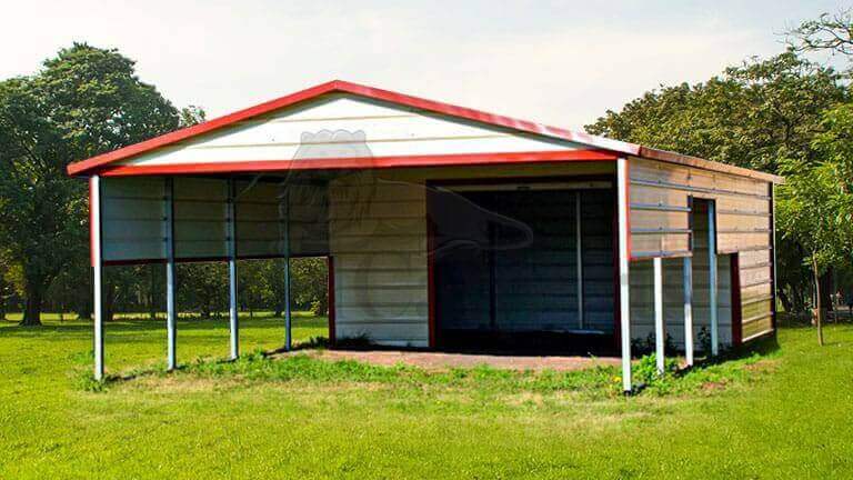 20x30x7 Carport With Garage